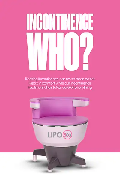 LIPO360 EMS Chair Can Help with Urinary Incontinence 2 Image of a urinary incontinence treatment seat Nantwich